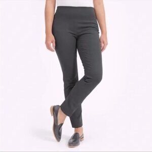 Everlane The Side-Zip Stretch Cotton Pants, Dark Gray, Size 6